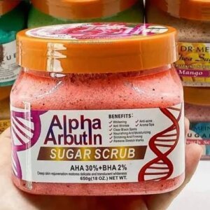 Alpha arbutin sugar scrub
