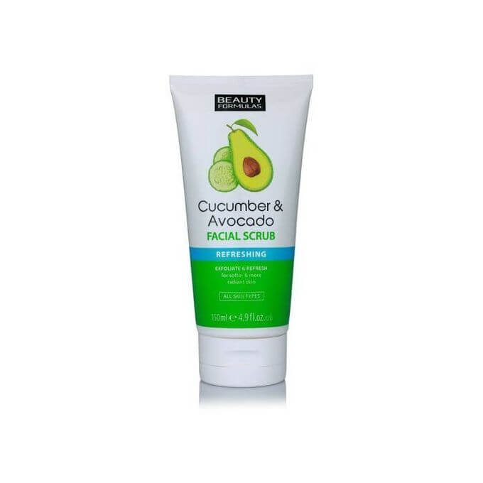 Beauty formulas cucumber and avocado facial scrubs