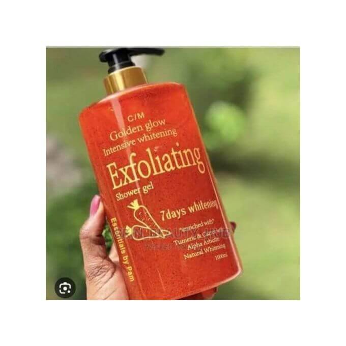 Golden glow bath exfoliating